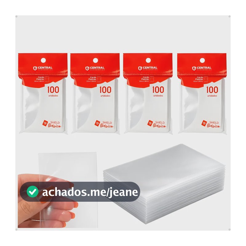 Central Shield Básico 400 Sleeves 65x90mm Pokémon Tcg Magic Pokémon Tcg