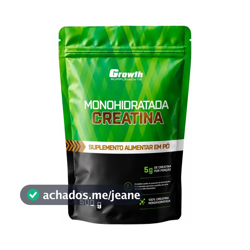 Creatina Monohidratada 500g Pouch - Growth Supplements Sem Sabor