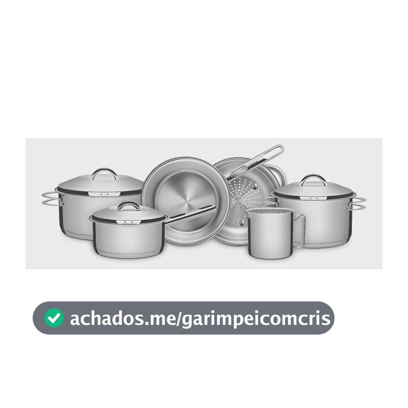 Kit Jogo De Panelas Solar 6 Peças com Fundo Triplo e Tampas de Inox Tramontina
