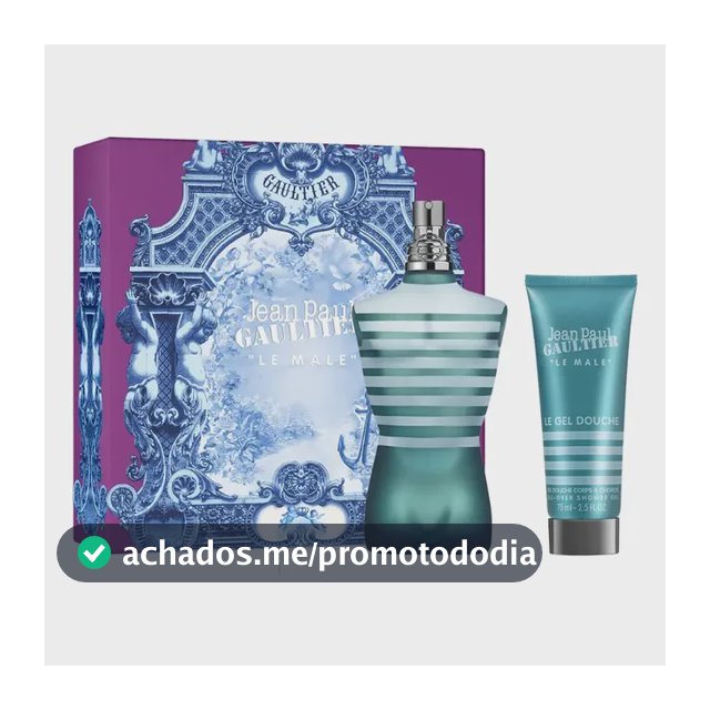 Conjunto de perfume Jean Paul Gaultier Le Male EDT 75 ml + Gel de banho 75 ml FD25 EDT 75 ml para homens