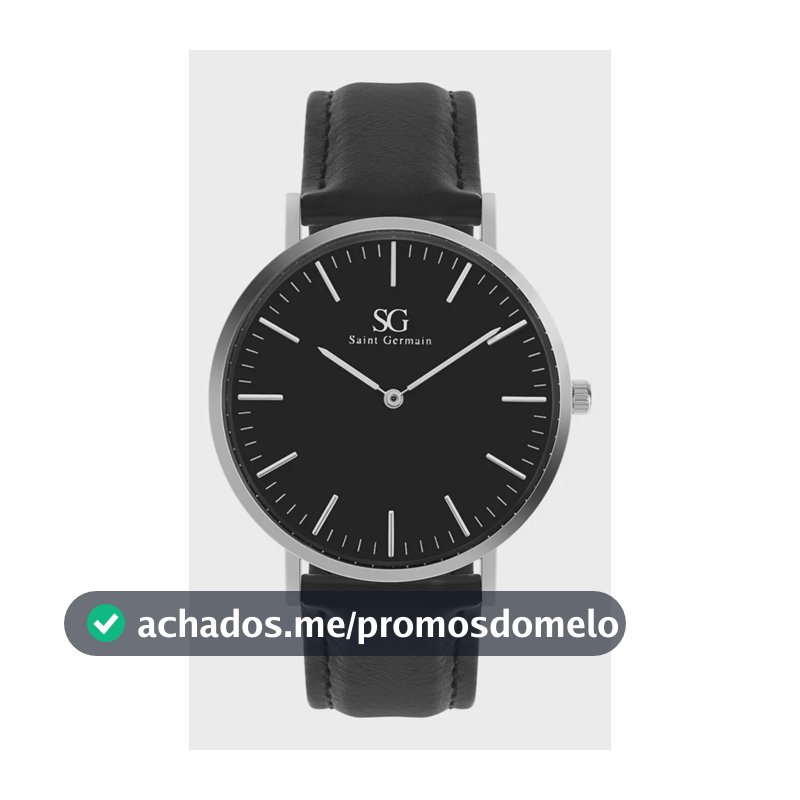 Relógio Masculino Saint Germain Murray Caixa Prateada de 40mm