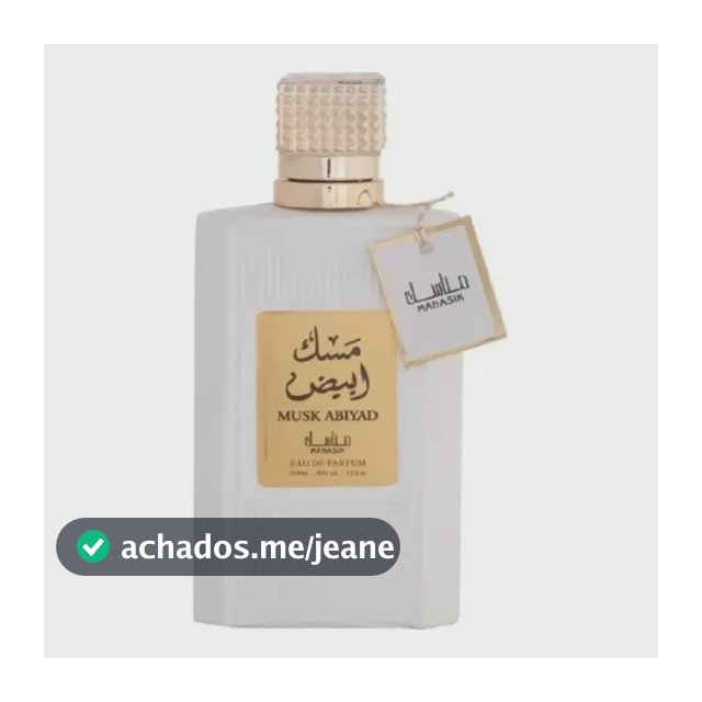 Perfume Manasik Musk Abiyad 100ml Eau De Parfum - Compartilhável