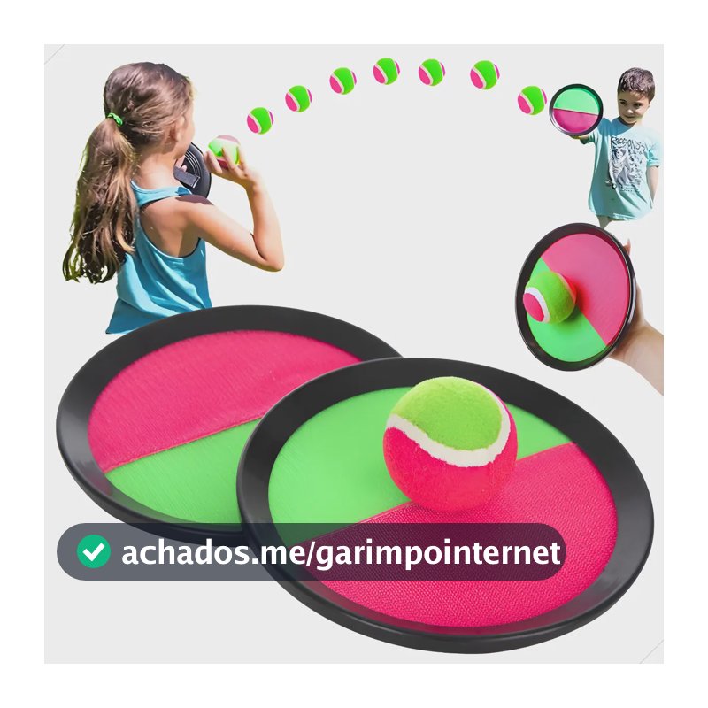 Jogo De Praia Brinquedo Pega Bolinha Raquete Ar Livre Atividade Física
