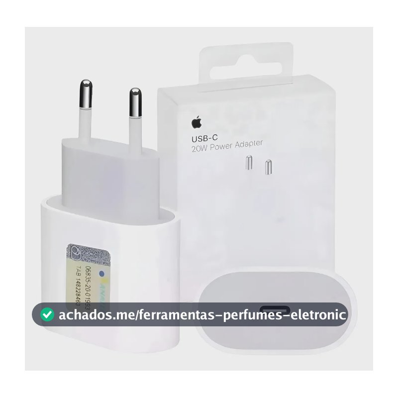 Carregador Apple iPhone Usb-c Power Adapter 20w Branco