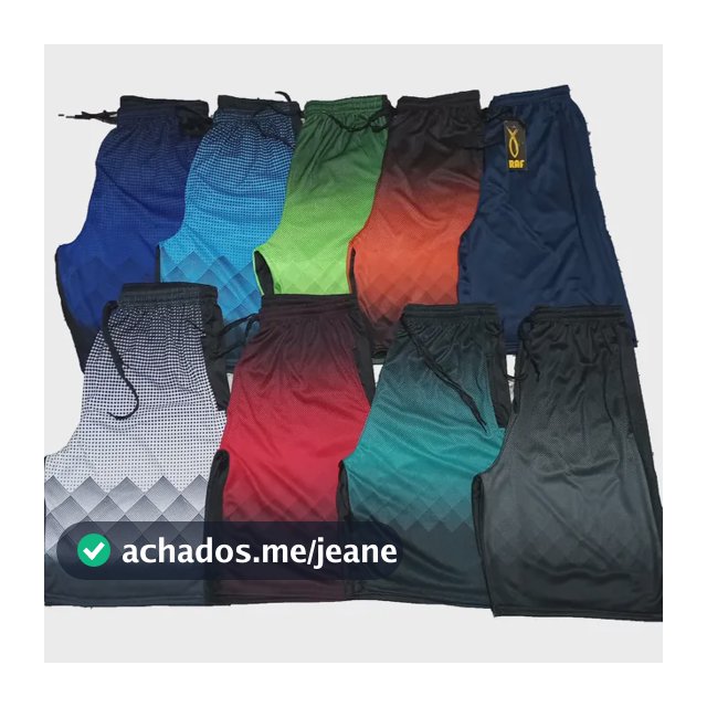 Short Bermuda  Kit 5 Peças  Academia Praia Corrida