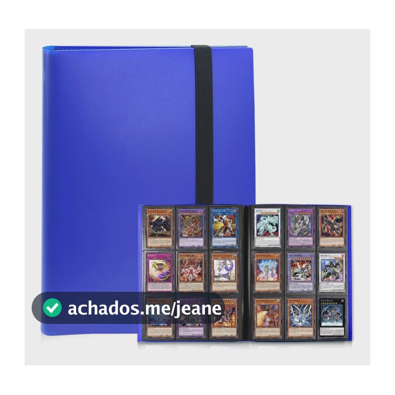 Fichário Álbum Para Cartas Pokémon - 360 Cartas Pasta Otug Azul