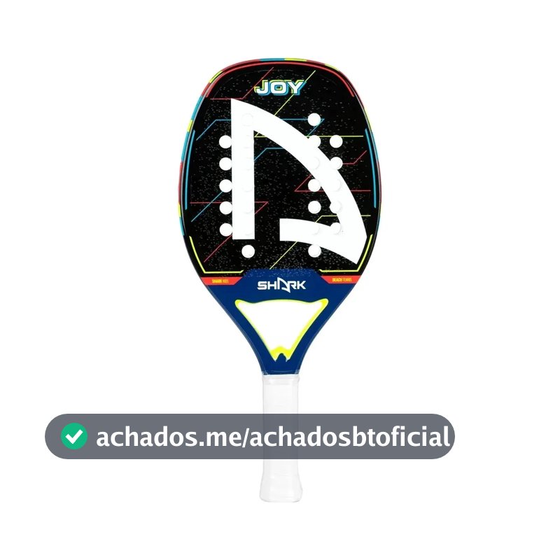 Raquete De Beach Tênnis Shark Joy 2026 - Infantil + Capa Colorido