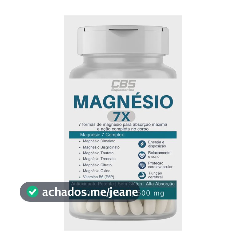 1x Magnésio 7x Suplemento Sono Profundo 60 Caps Sem Sabor | Envio Em 24h
