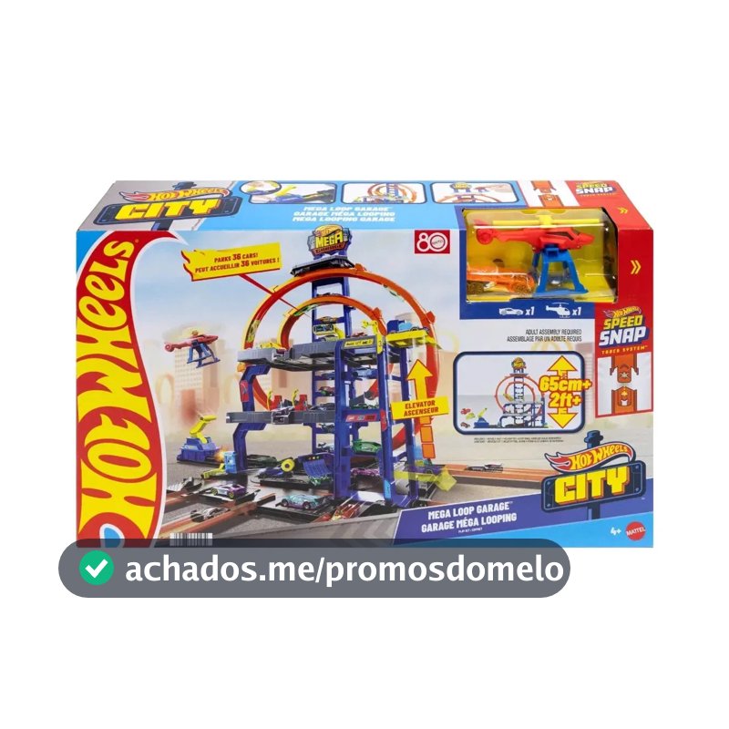 Hot Wheels Pista CITY Mega Garagem - Mattel JBM74