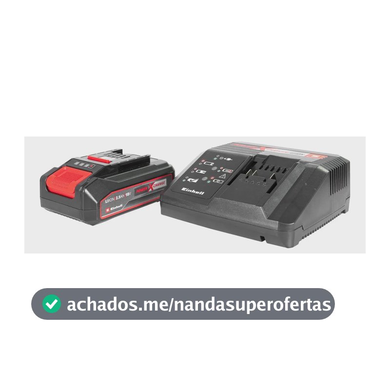 Kit Bateria Einhell PXC Start 18V 2,5Ah com Carregador Bivolt