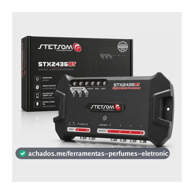 Processador De Áudio Stetsom Stx2436bt Bluetooth Equalizador