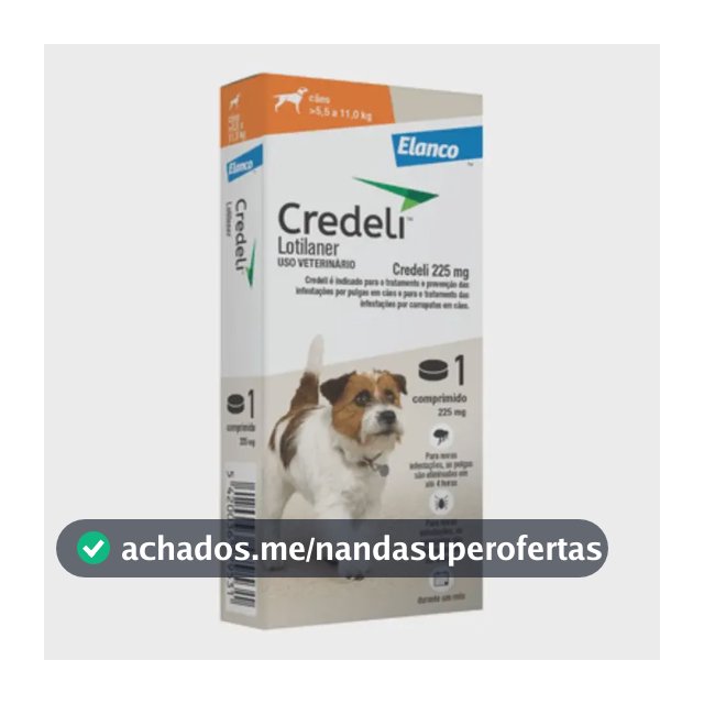 Antipulgas Credeli Cães 5,5 a 11 Kg Comprimido Carrapatos Pulgas