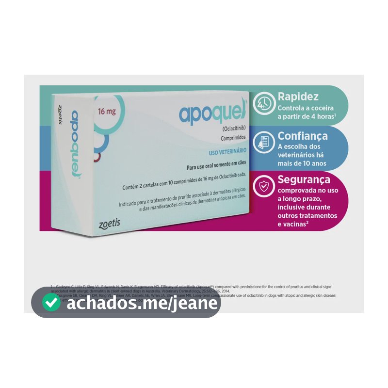 Apoquel 16 mg - Tratamento para coceira em cães - Zoetis