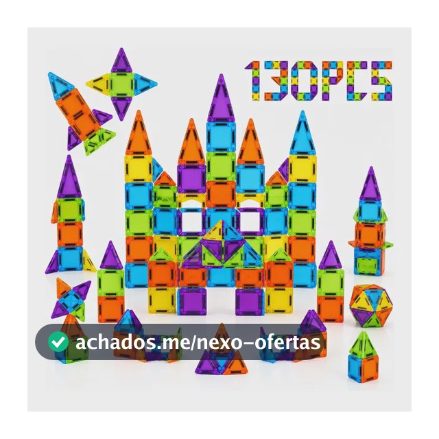 Blocos Magnéticos 96 Ou 130 Pçs Brinquedo Educativo Infantil 130