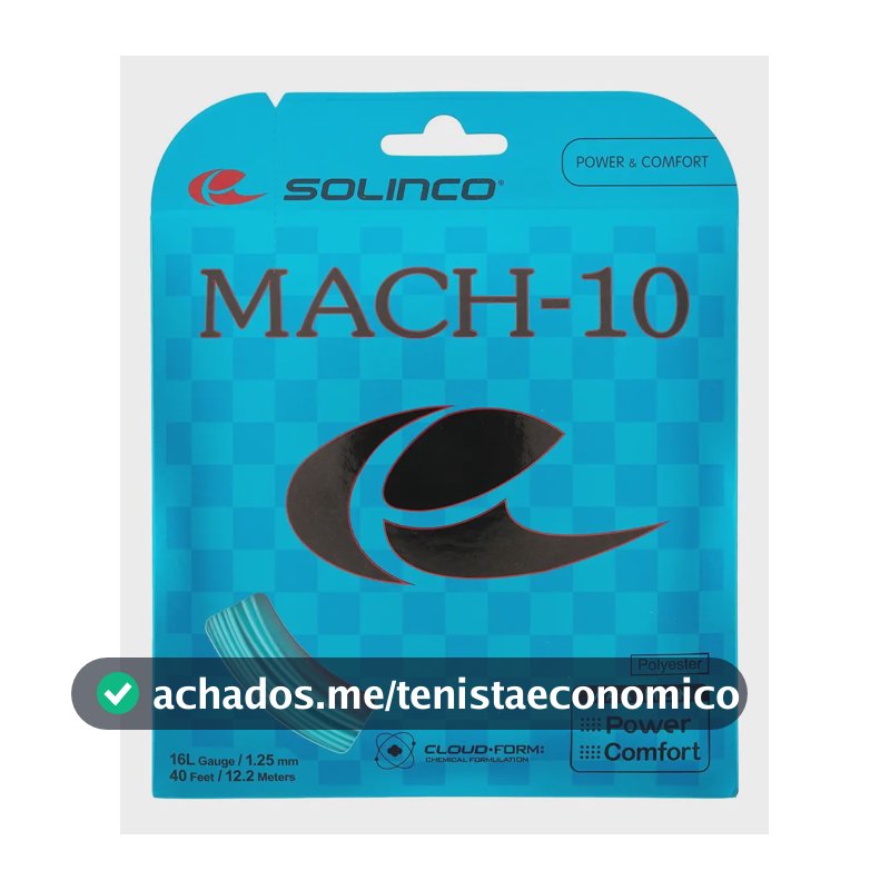 Corda Solinco Mach - 10 - Sets 12,2 Metros Cor Azul-celeste Espessura 1.25 Mm