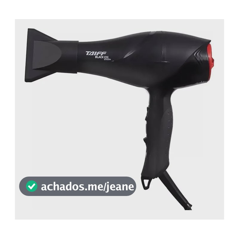 Secador de Cabelo Taiff 2000W Black Ion Preto