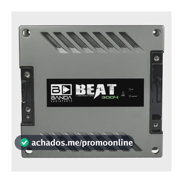 Módulo Amplificador Banda Beat 3004 3000W 4 Ohms Full Range Cinza