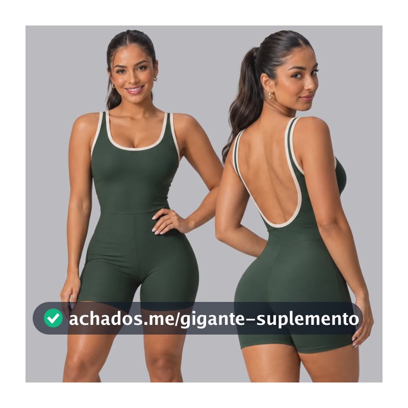 Macaquinho Fitness  Academia Curto Treino Zero Transparência Verde/areia Liso G 40/42