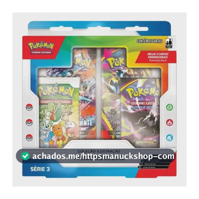 Box Pokémon TCG Parceiros Iniciais Série 3 Estampas Ilustradas Copag 2026