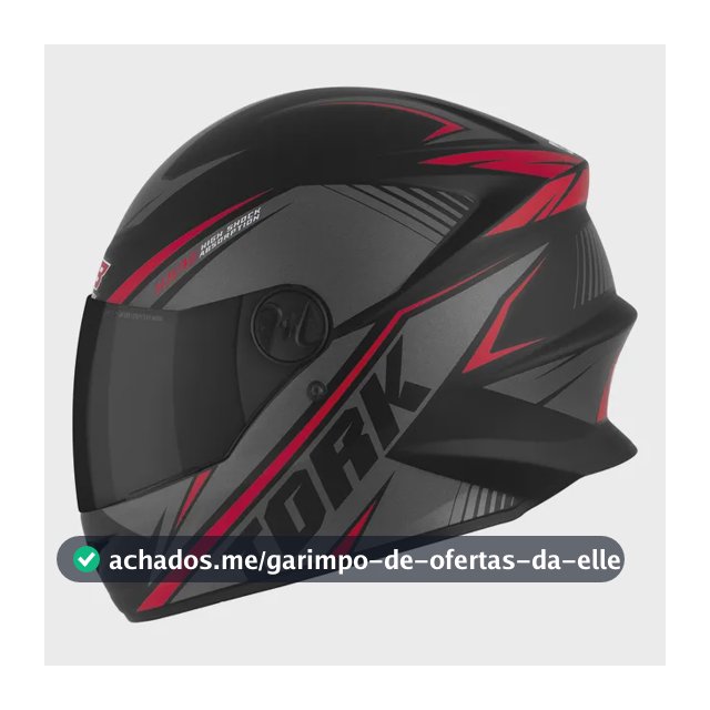 Capacete Fechado Pro Tork R8 Viseira Fumê Nf Vermelho 57/58