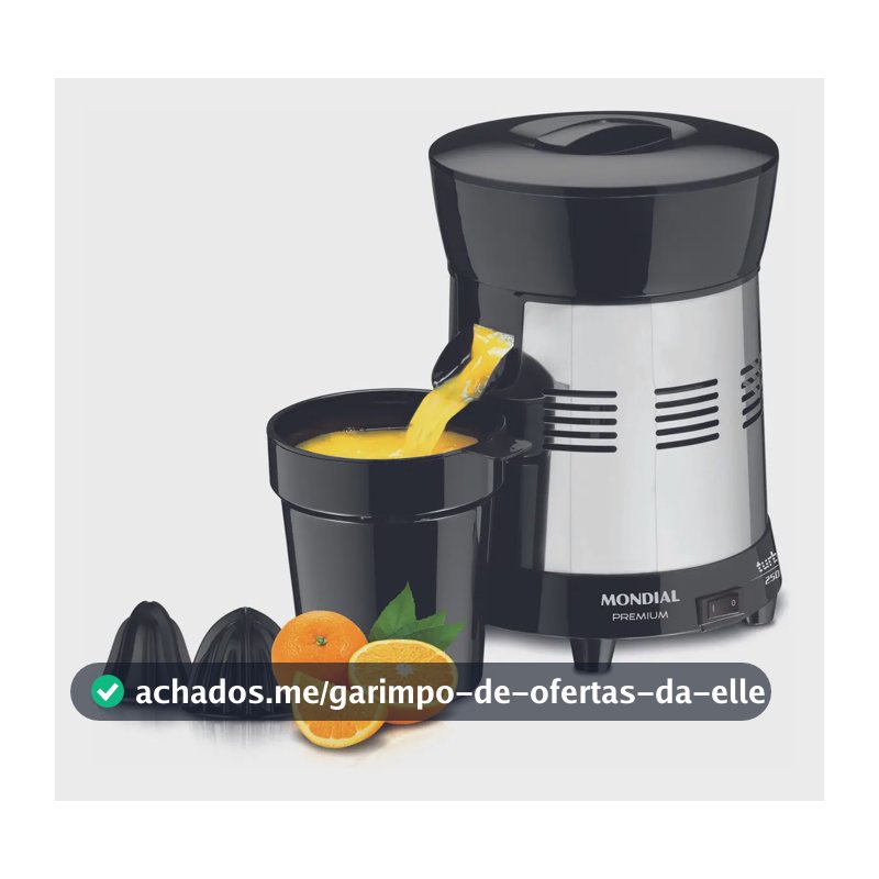 Extrator de Sucos E-10 Turbo Premium Com Potência De 250W Cor Preto e Inox Mondial