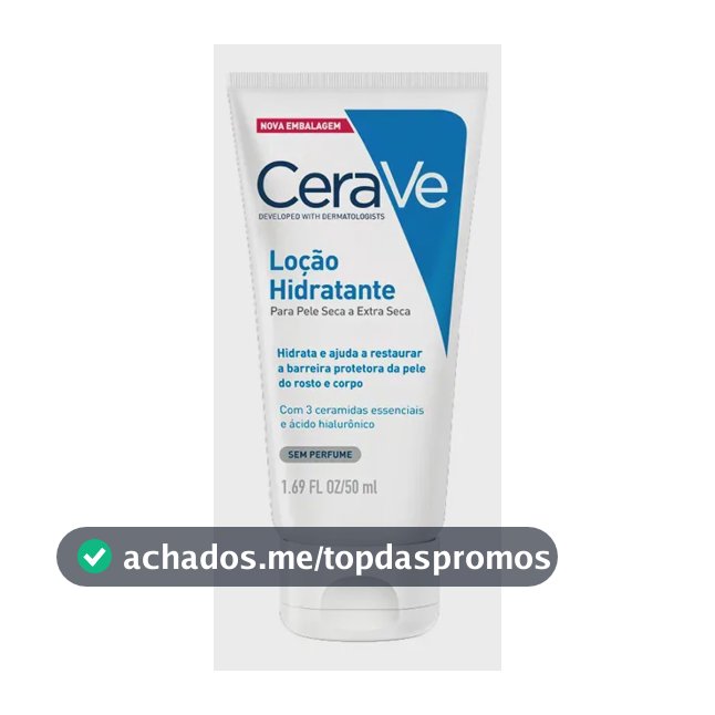 Loção Hidratante Corporal 3 Ceramidas Hidratação 120h CeraVe 50ml