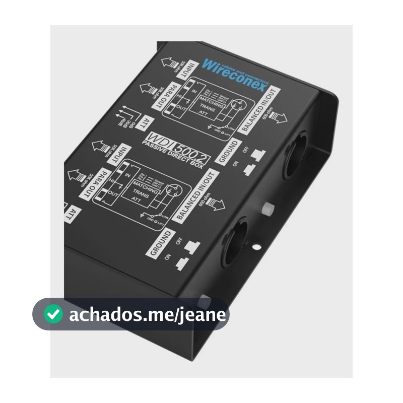 Direct Box Passivo Duplo Wireconex Wdi 500.2 Casador De Impe Bivolt Automatico