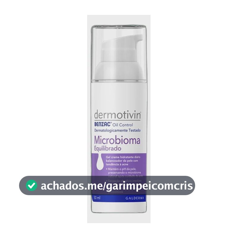 Dermotivin Benzac Oil Control - Hidratante Facial 50ml Oleosa Dia/noite