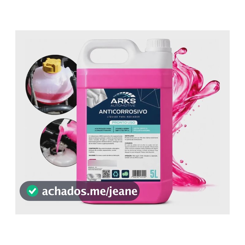 Aditivo Radiador Arks Pronto Uso Line Diamond Rosa 5l Motor Rosa-chiclete