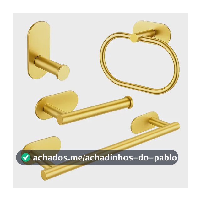 Kit Acessórios Banheiro 4 Peças Inox