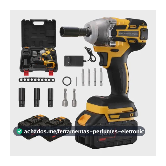 Chave De Impacto A Bateria 48v Profissional Amarelo 48v