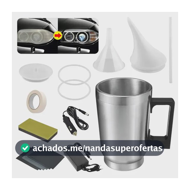 Kit 11 Polimento Farol Copo Revitalizador Para Polímero Limpeza Carro Automotiva Moto Restaurador Farois