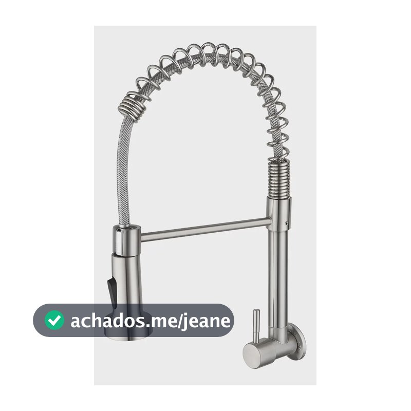 Torneira Pia De Gourmet Para Parede Flexivel Cozinha Aço Inoxidável 304 Escovada