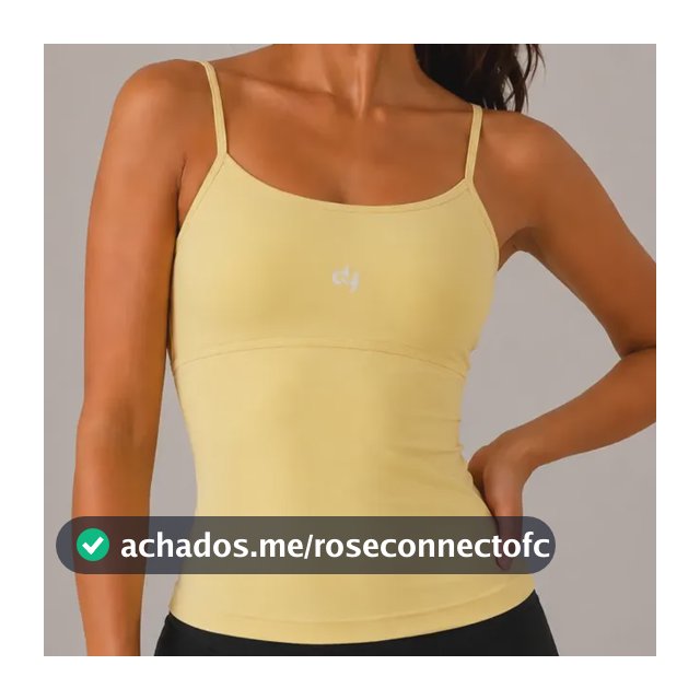 Regata Alcinha Básica Poliamida Com Entrada Bojo Removível Amarelo P