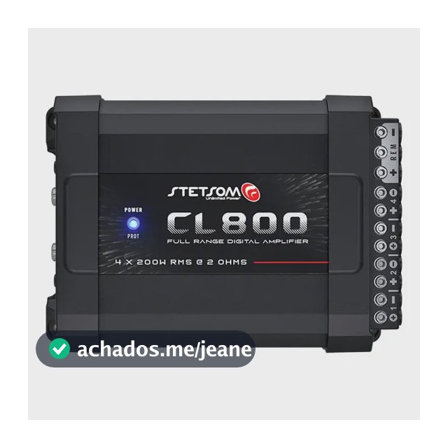 Módulo Amplificador Stetsom Combat CL800 800W RMS 4 Canais para Som Automotivo