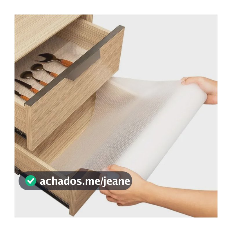 Forro Tapete Gaveta 6m X 30cm Pvc Armário, Geladeira E Guard Branco