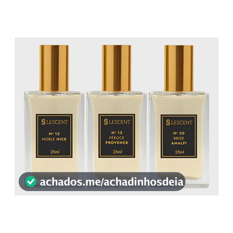 Perfumes Deo Colônia Masculino N12 N13 N20 25 mL LESCENT