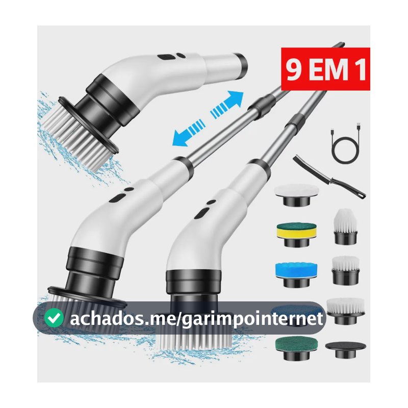 Escova Elétrica de Limpeza DeckCasa JY-6010 3000mAh 137 cm