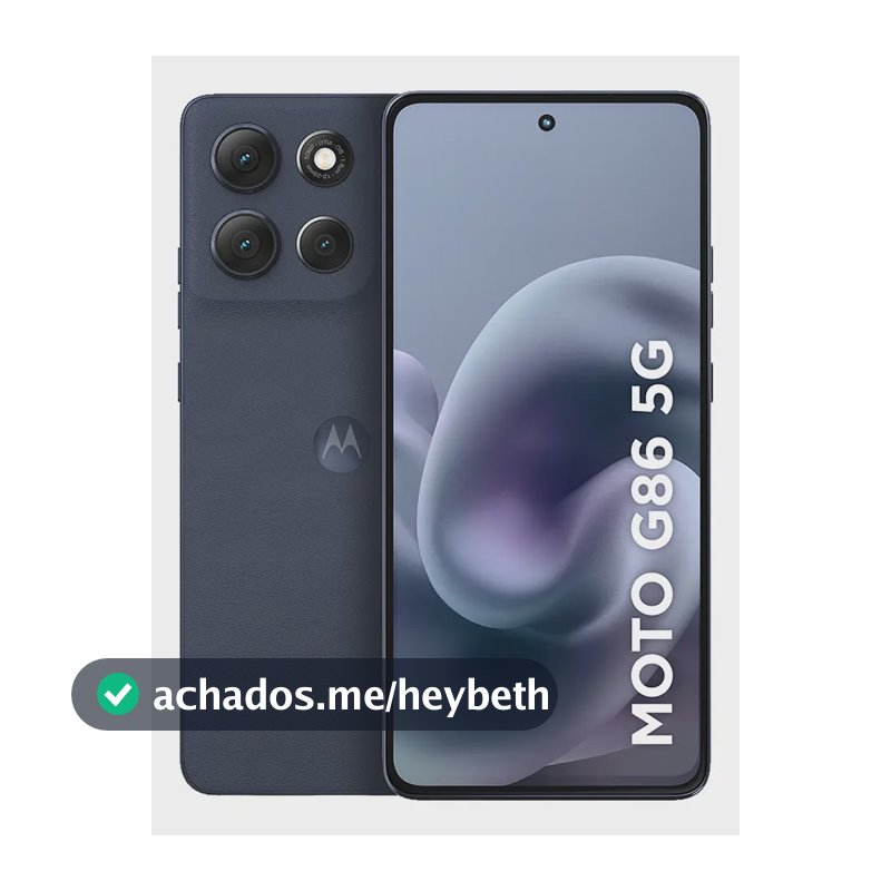 Smartphone Motorola Moto G86 5G Tela 6.7 pOLED 256GB 8GB RAM Câmera 50MP 4K IP69 Desbloqueado