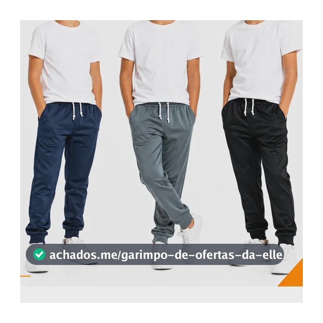 Kit 3 Calça Infantil Jogger Flanelada Escola Dia Dia 4 Ao 16 Preto Azul Cinza 14