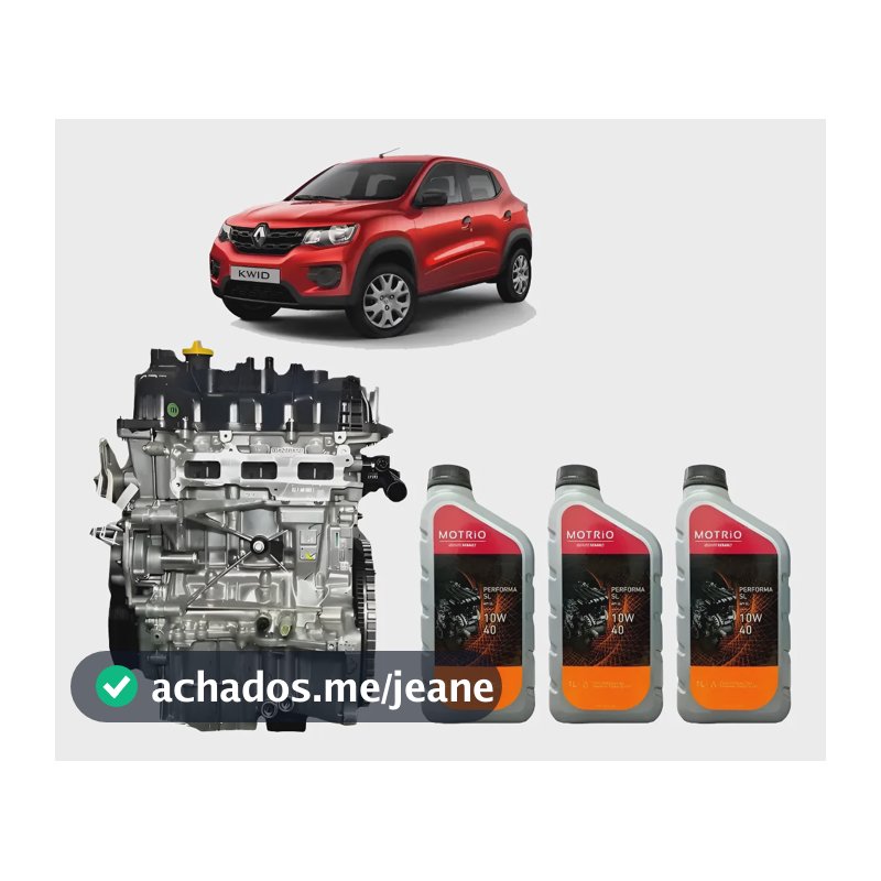 Motor Completo Renault Kwid 1.0 3cc 12v +3 Óleo 10w40 Motrio