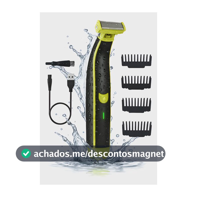 Aparador de Pelos Elétrico Lecom Prova D'Água Bivolt Barbear e Depilar