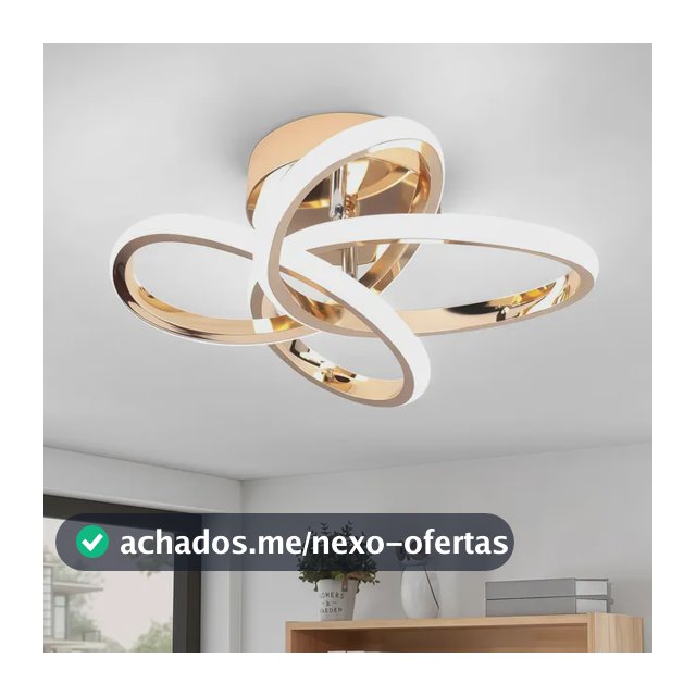 Luminária De Teto Em Forma De Trevo, Dourada/prateada 110v - 220v Dourado
