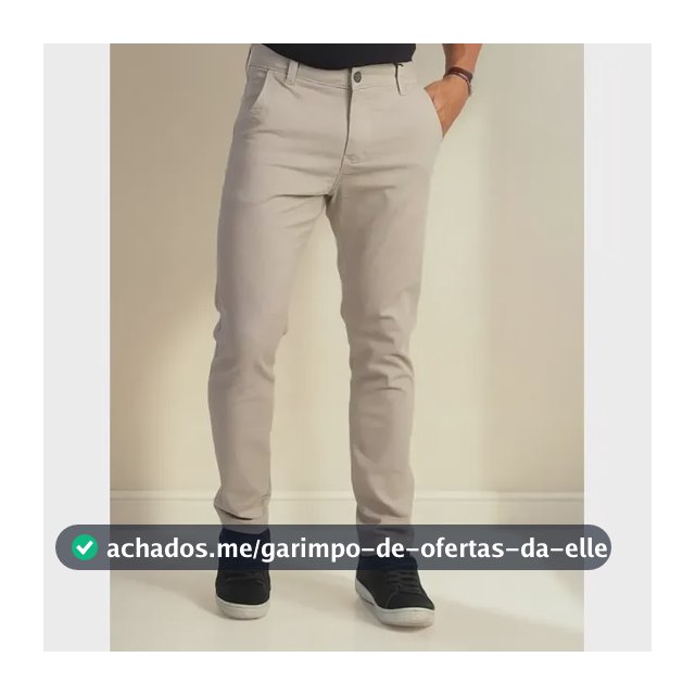 Calça Sarja Social Masculina Esporte Fino Com Elastano