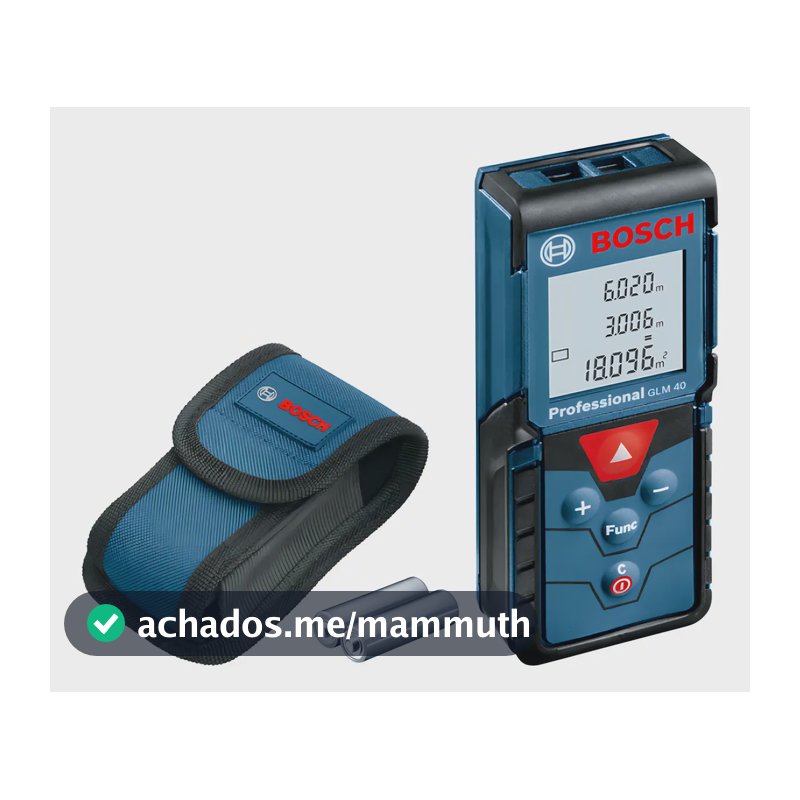 Trena a Laser Bosch de Distâncias GLM 40 0601072900