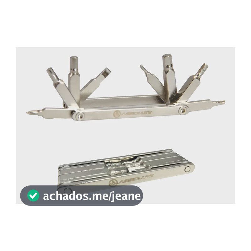 Canivete Absolute Slim 8 Funções Ferramentas Multifunção Cor Prateado