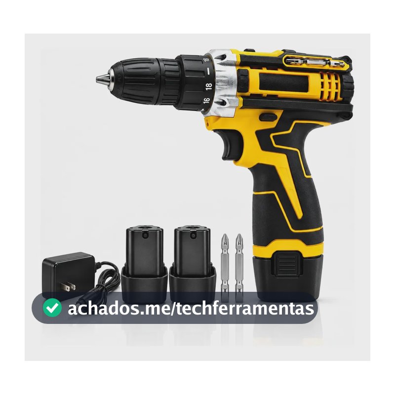 Parafusadeira Furadeira De Impacto 12V Sem Fio Epsilon EPS-8572 com 2 Baterias