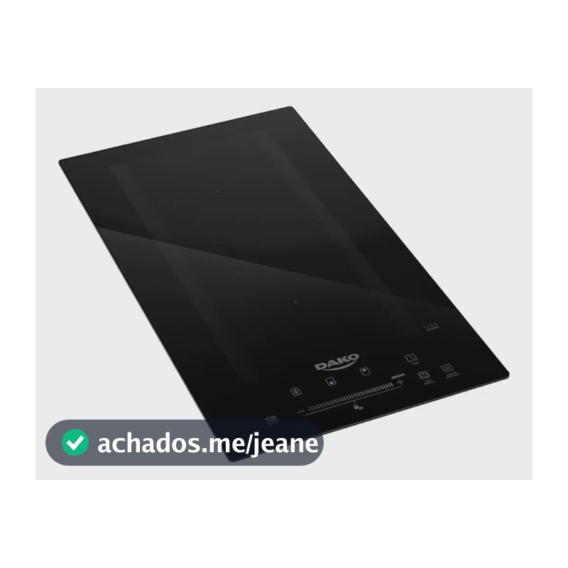 Cooktop De Indução 2 Bocas Dako Com Zona Flexível e 9 Níveis de Potência Mais Turbo