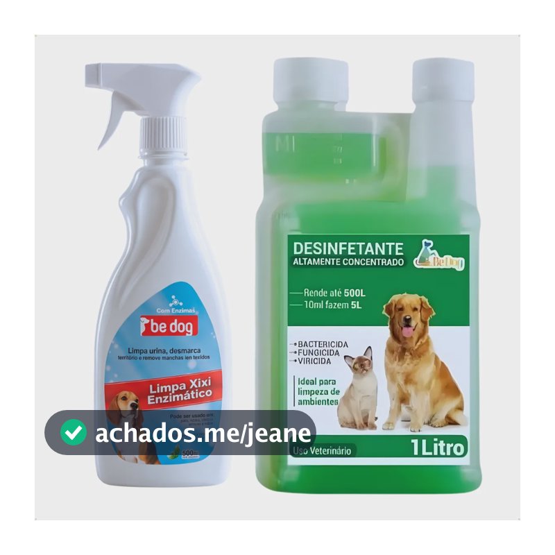 Desinfetante Pet Herbal 1l Limpa Xixi Enzimático Cães Be Dog