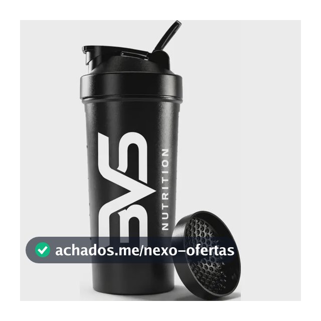 COQUETELEIRA / SHAKER Preta - Academia 600ml - 3VS Nutrition